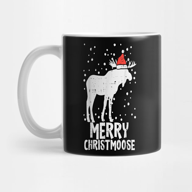 Merry Christmoose Santa Funny Christmas Moose by Schoenberger Willard